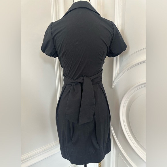 BCBGMaxAzria Sexy Y2K Office Siren Cotton Blend Short Sleeve Dress (Size 2) - Picture 5 of 9